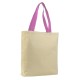 Canvas Jumbo Tote with Colored Handles