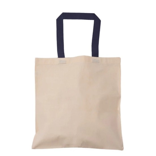 Cotton totes with colored handles