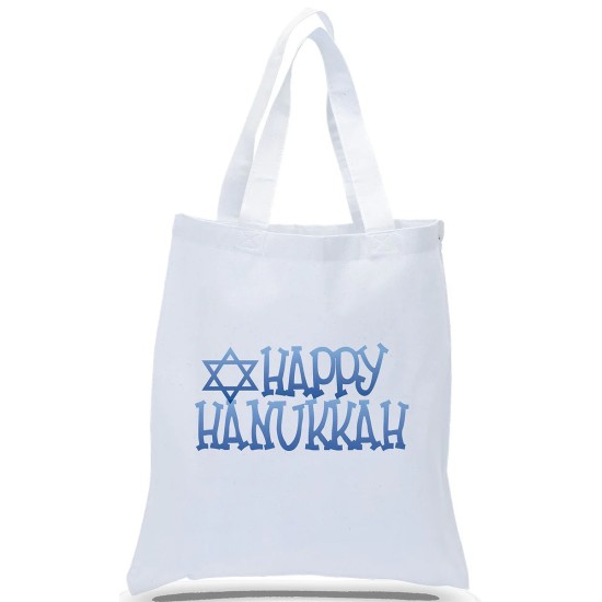 Happy Hanukkah Canvas Totes