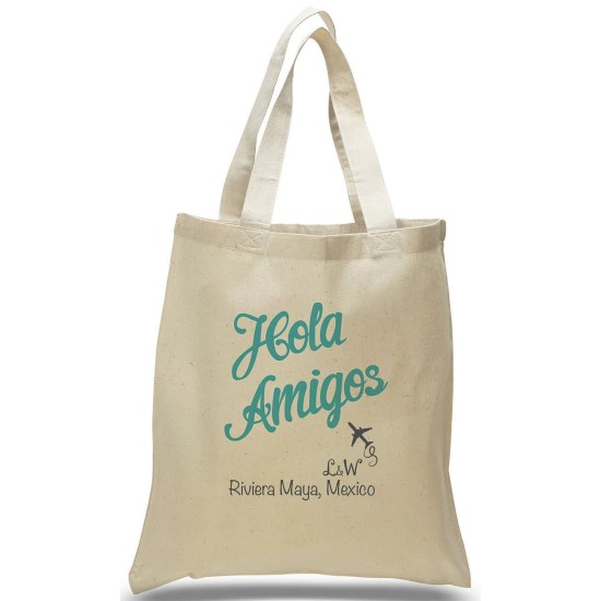 Hola Amigos Destination Wedding Tote bags