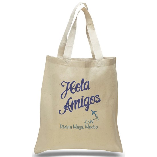 Hola Amigos Destination Wedding Tote bags