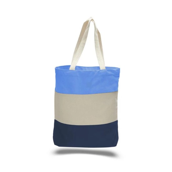 Heavy Duty Tri-Colored Canvas Tote