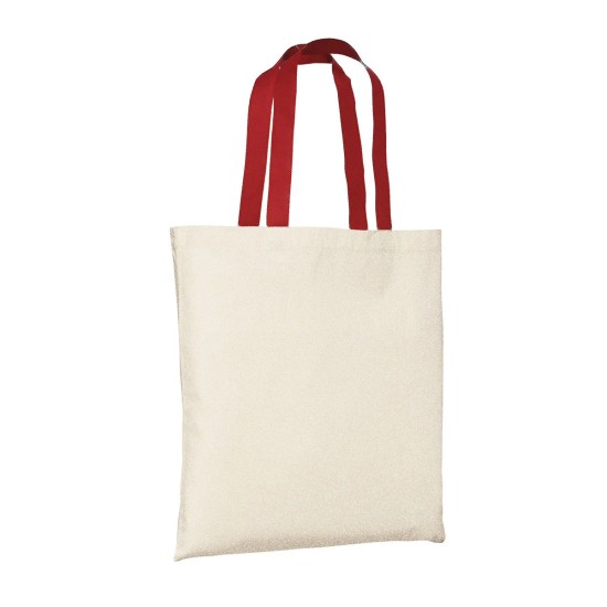 Clearance Wholesale Budget Tote with Colored Handles (NOT CANVAS)