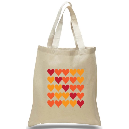 Colorful Heart Printed Tote